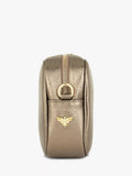 Apatchy London camera bag bronze pebble grained leather, imported from the UK