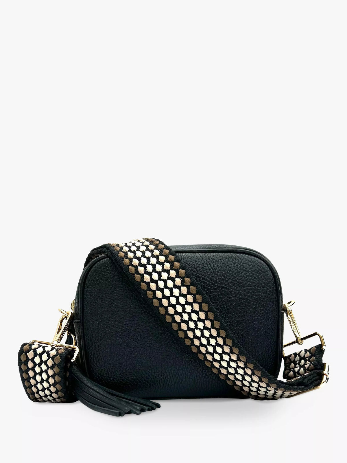Apatchy London leather crossbody bag with spots (British brand)