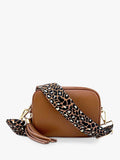 Apatchy London leather crossbody bag with cheetah strap - British product