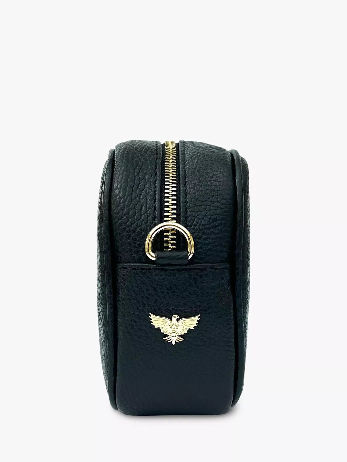 Apatchy London crossbody bag black gold metallic chevron strap, UK version