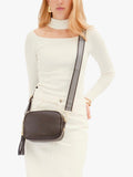 Apatchy London chevron strap leather cross body bag (British brand)