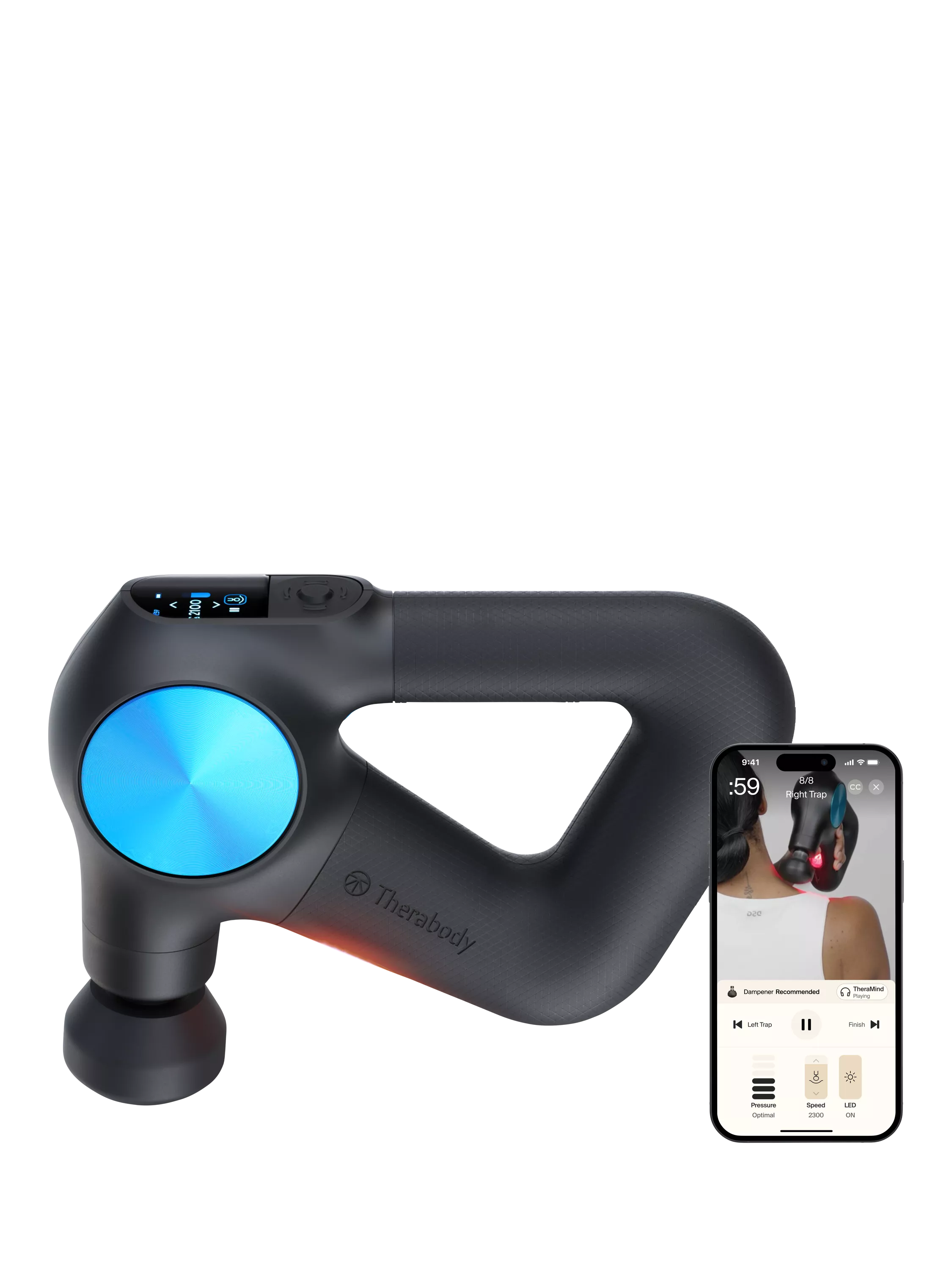 Therabody Theragun Pro Plus multi-therapy massage device, imported from the UK