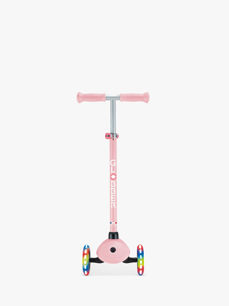 Globber Primo Lights kids scooter pastel pink, imported from the UK
