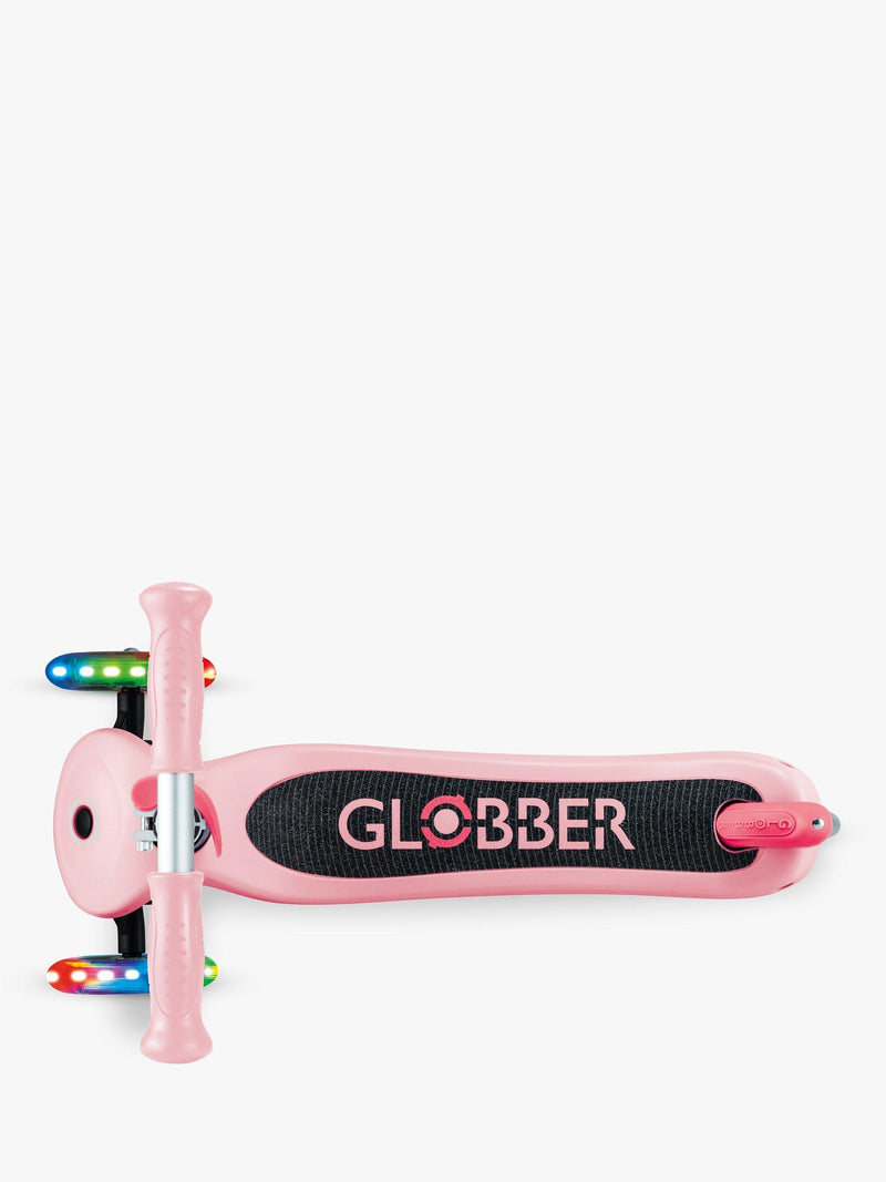 Globber Primo Lights kids scooter pastel pink, imported from the UK