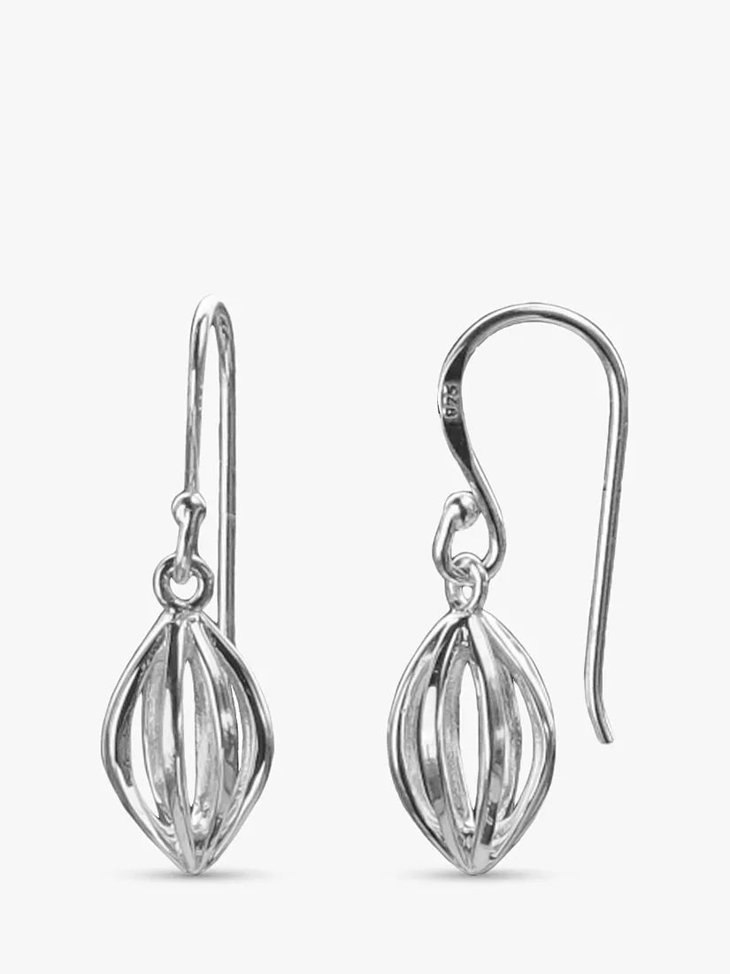 Nina B lantern drop earrings sterling silver - British product