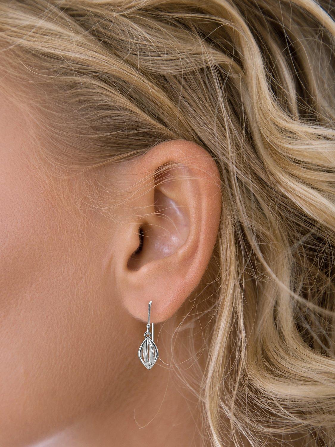 Nina B lantern drop earrings sterling silver - British product
