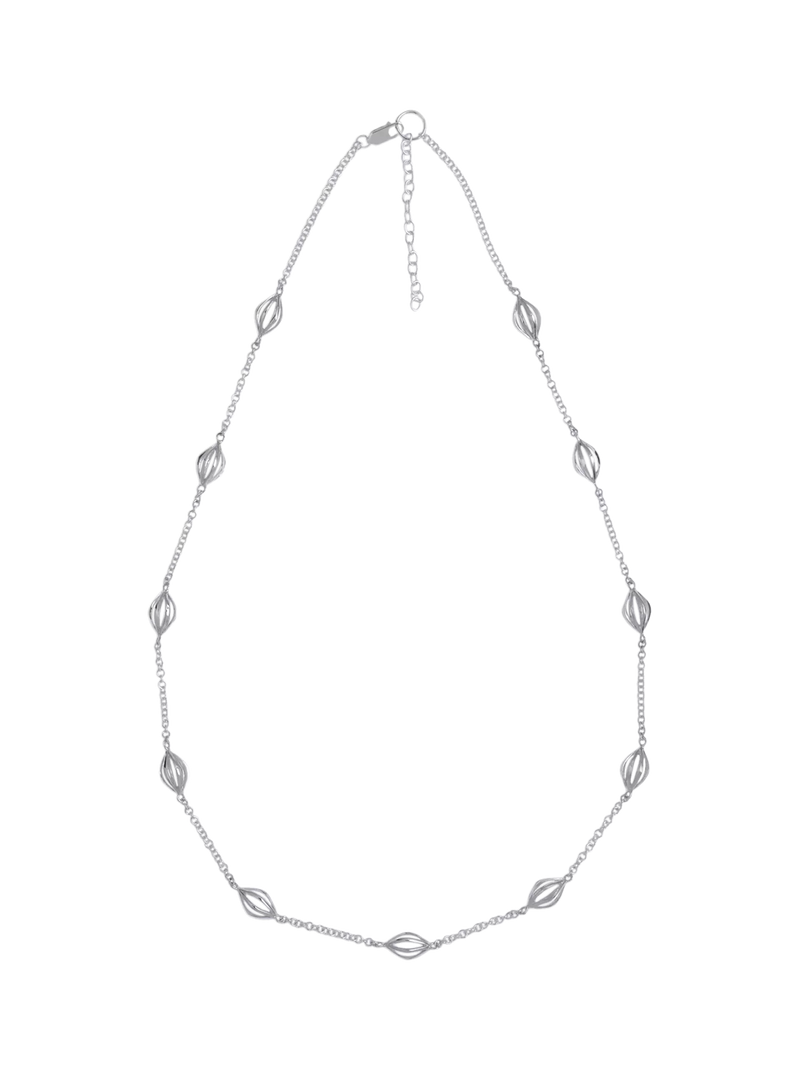 Nina B Lantern Necklace Silver Sterling Silver, imported from the UK