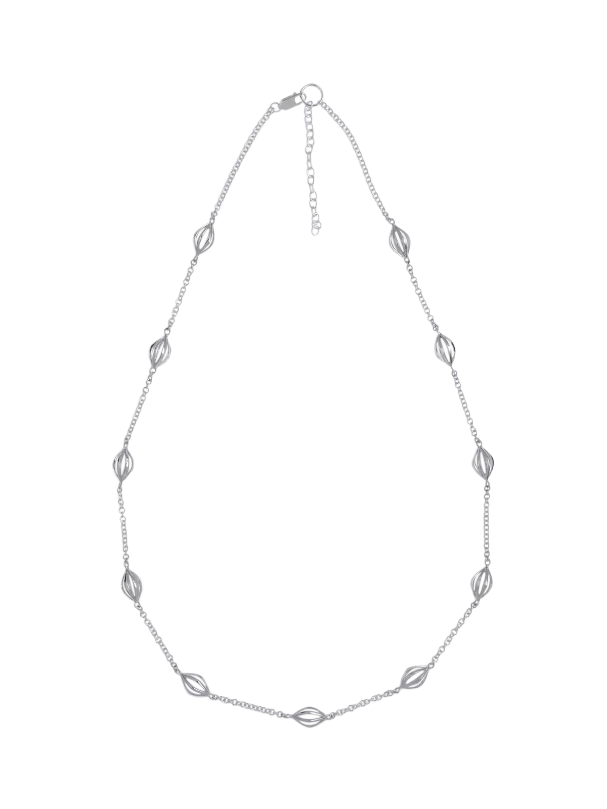 Nina B Lantern Necklace Silver Sterling Silver, imported from the UK