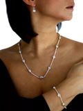 Nina B Lantern Necklace Silver Sterling Silver, imported from the UK