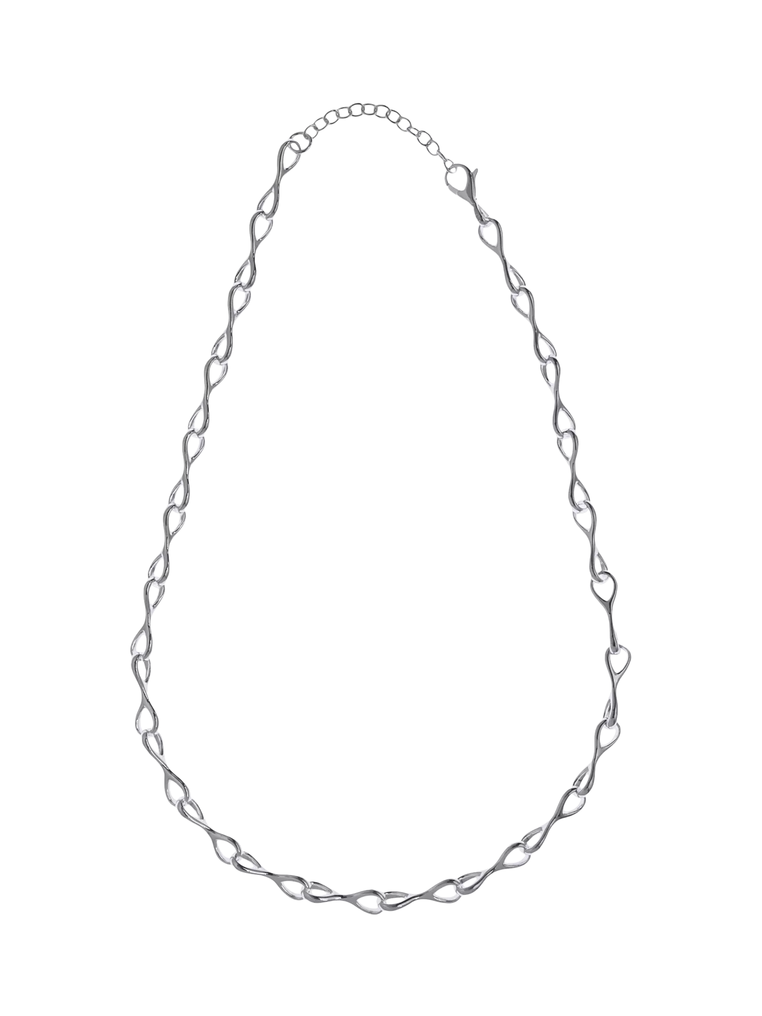 Nina B sterling silver keyhole necklace long 50-55cm - British product