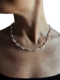 Nina B sterling silver keyhole necklace long 50-55cm - British product