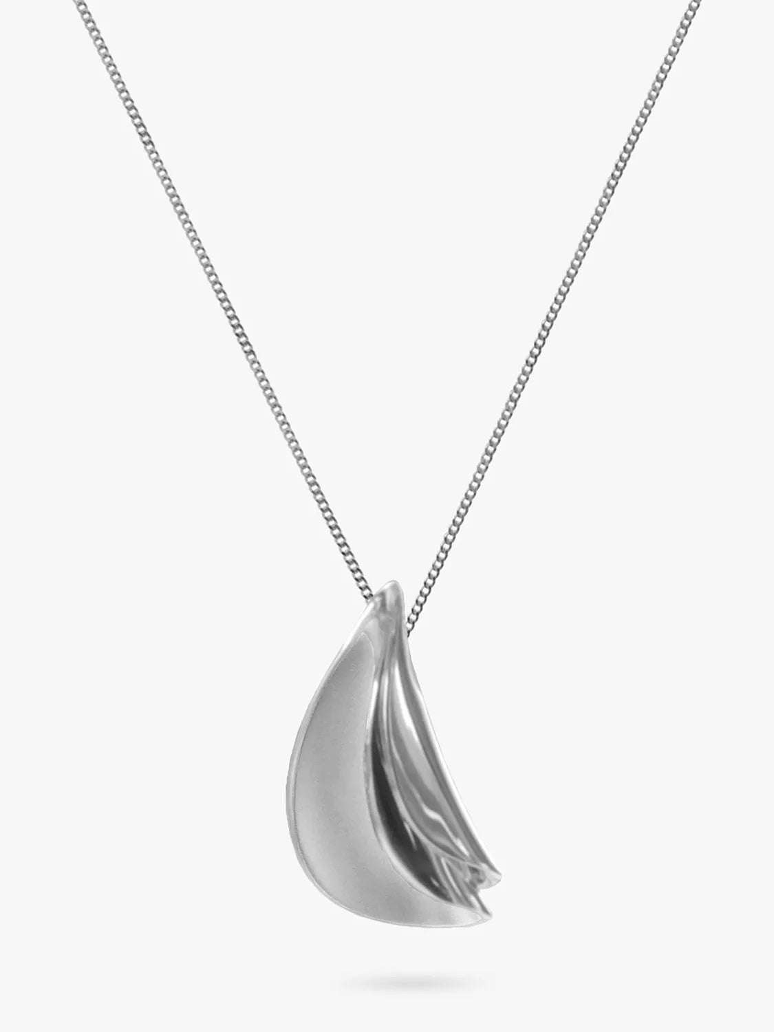 Nina B double fold pendant in sterling silver (British brand)