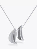 Nina B double fold pendant in sterling silver (British brand)