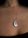 Nina B double fold pendant in sterling silver (British brand)