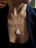 Nina B double fold pendant in sterling silver (British brand)