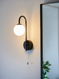 John Lewis Freya bathroom wall light metallic finish (British brand)