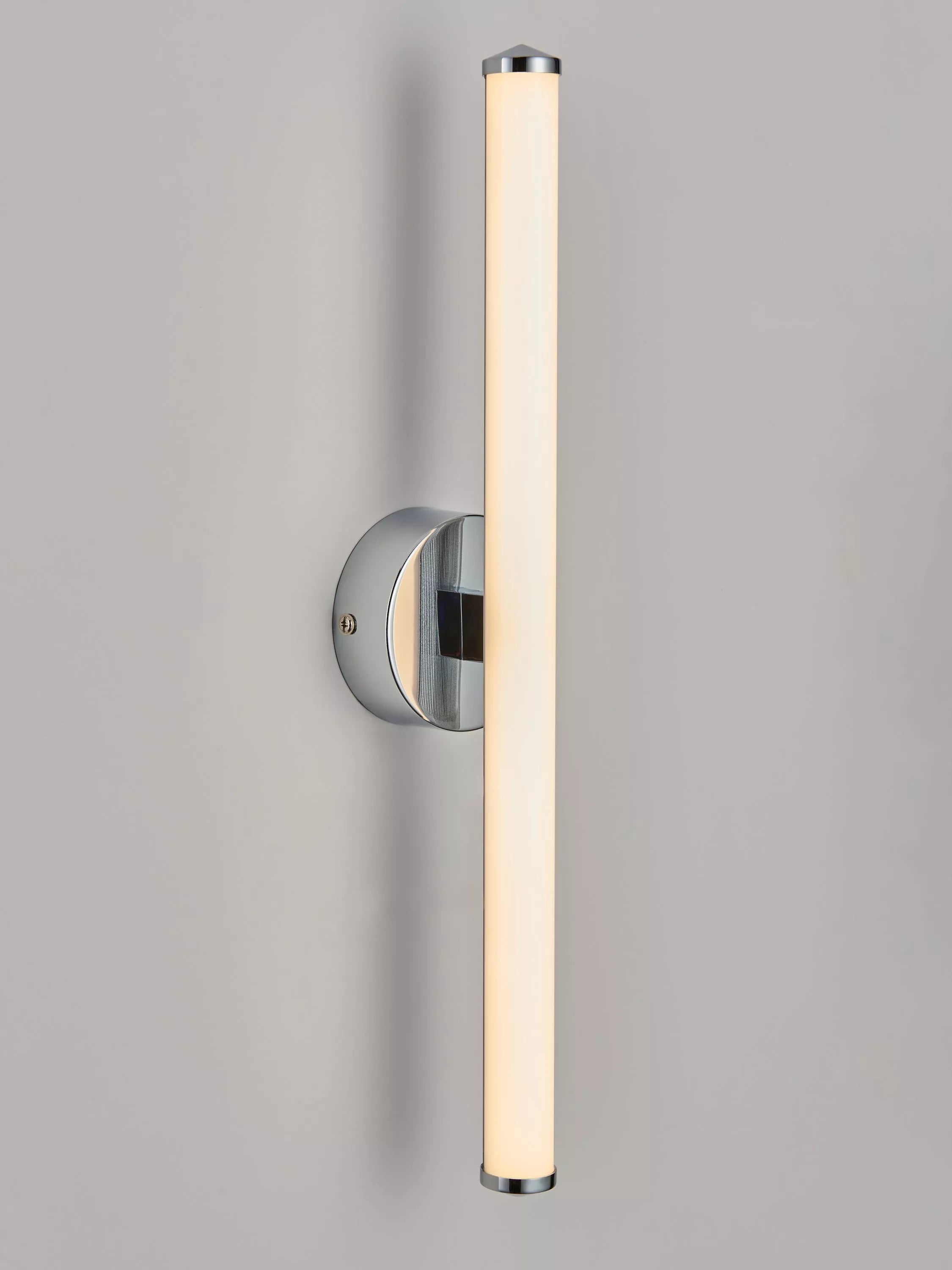 John Lewis Deco Rod LED Bathroom Wall Light, Chrome