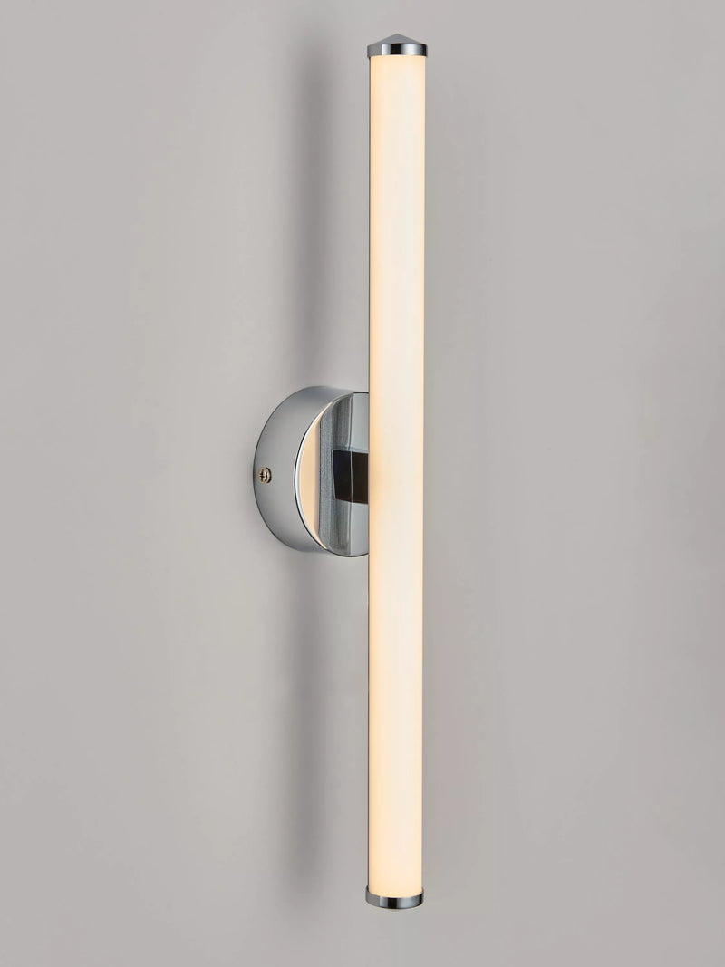 John Lewis Deco Rod LED Bathroom Wall Light, Chrome