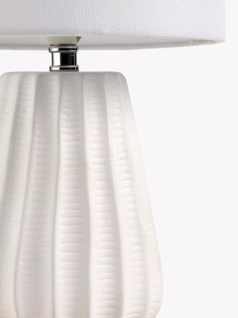 John Lewis Mini Luka ceramic table lamps white, imported from the UK