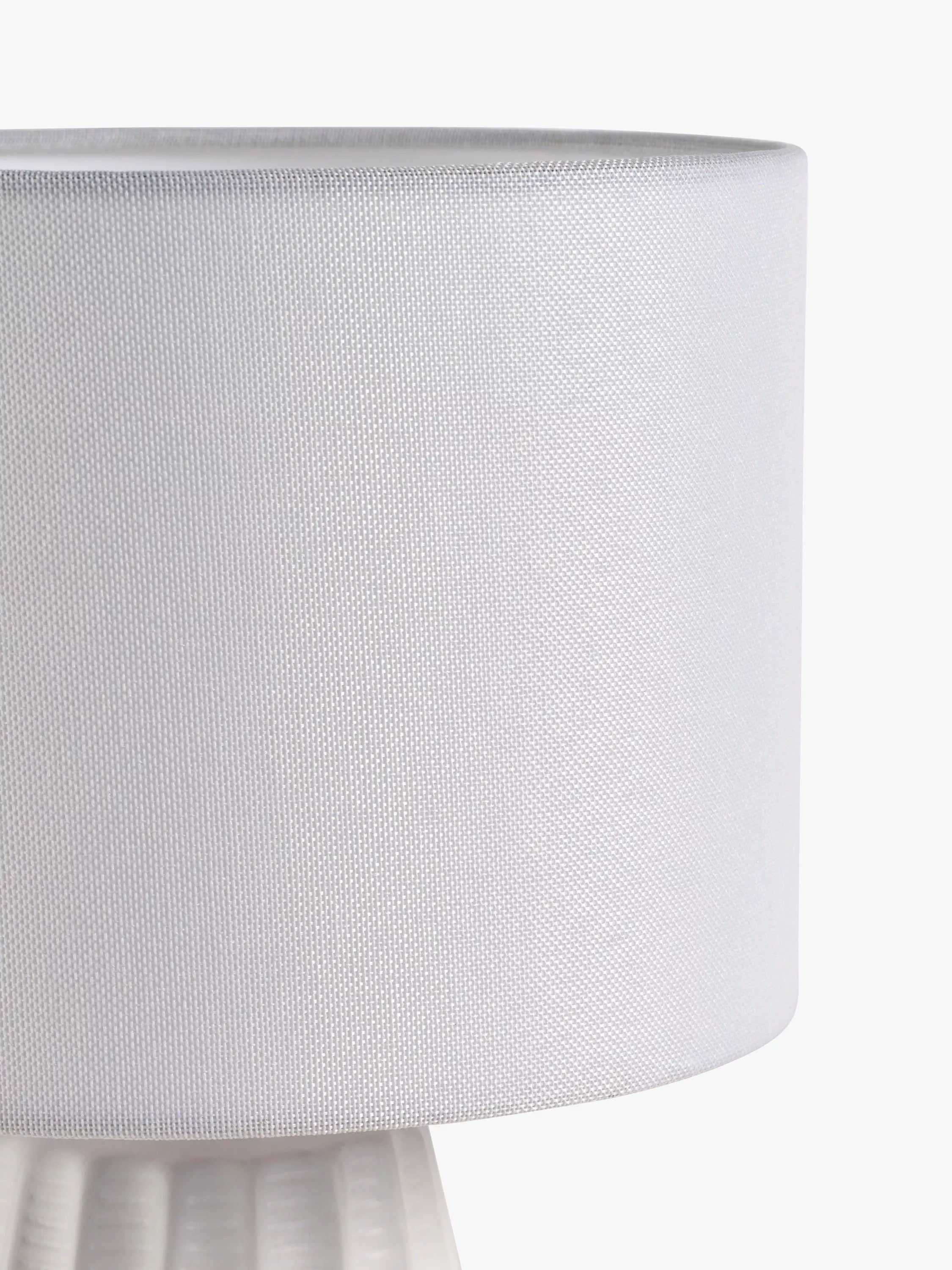 John Lewis Mini Luka ceramic table lamps white, imported from the UK