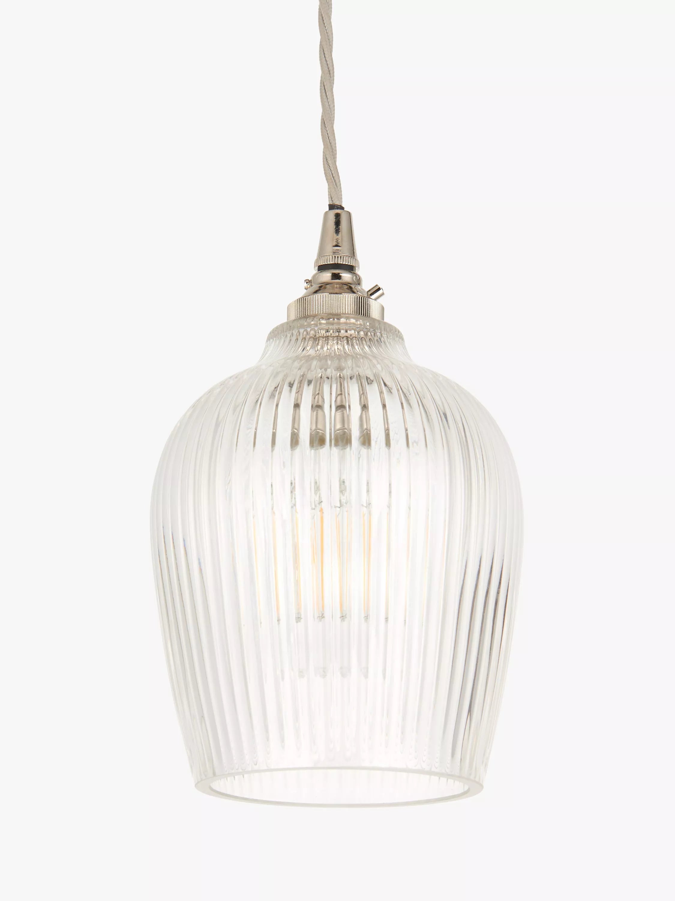 John Lewis Fulbrook clear glass ceiling shade, easy-fit, UK version