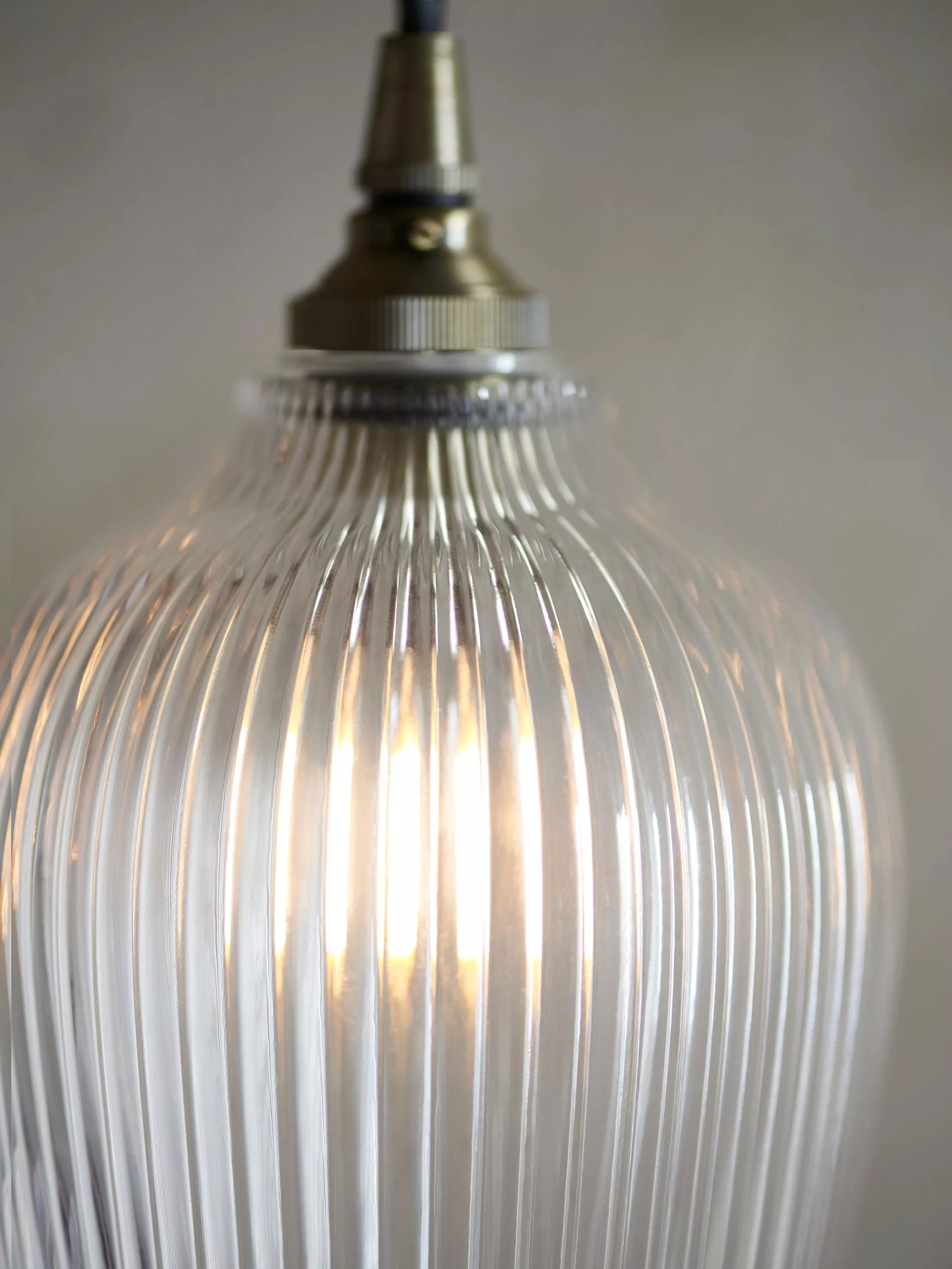 John Lewis Fulbrook clear glass ceiling shade, easy-fit, UK version