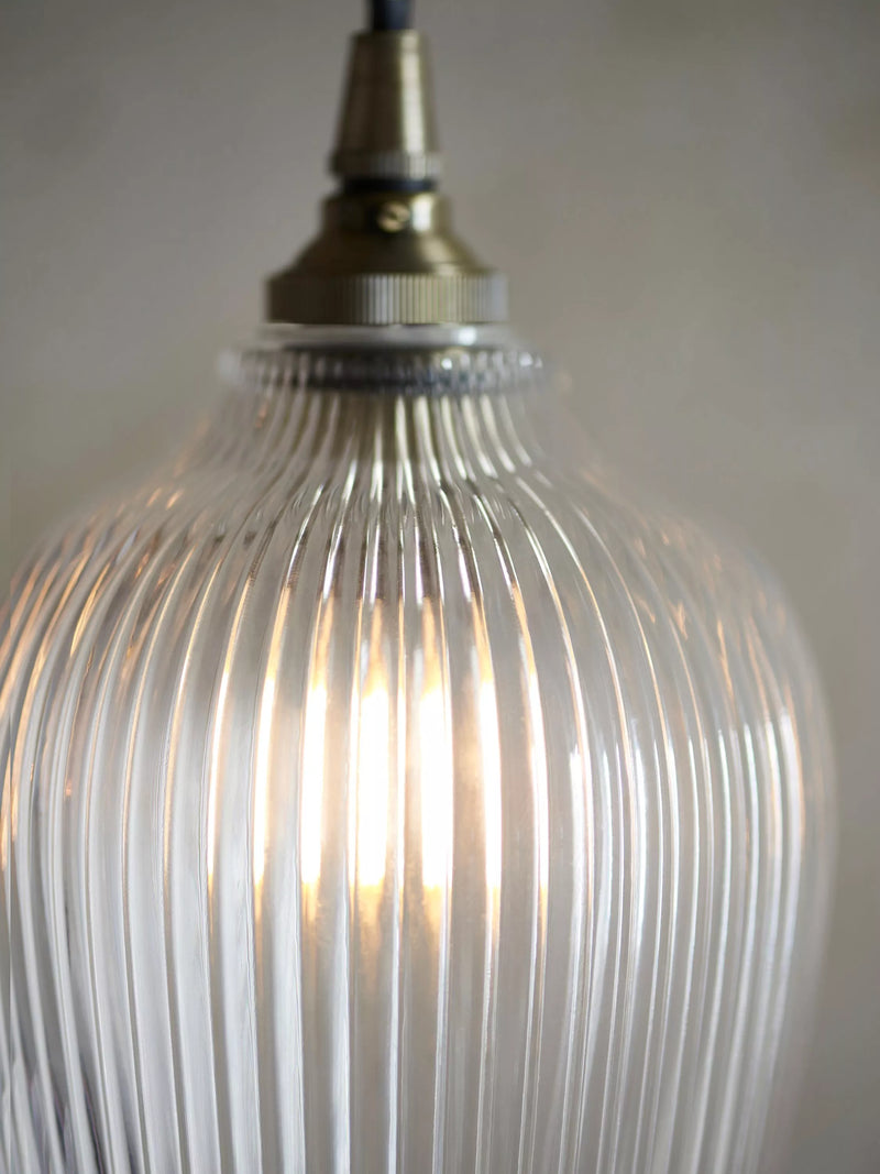 John Lewis Fulbrook clear glass ceiling shade, easy-fit, UK version
