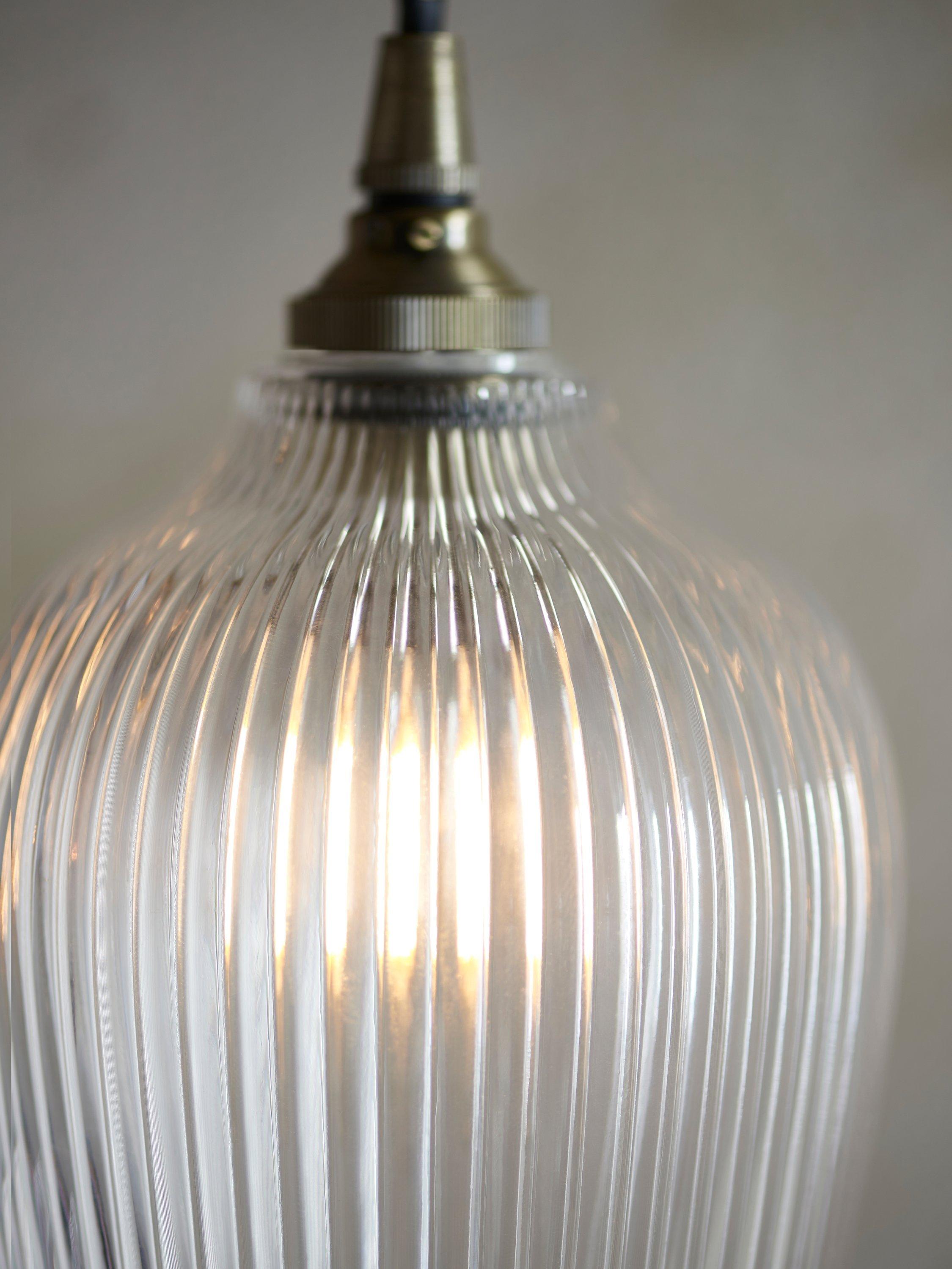 John Lewis Fulbrook clear glass ceiling shade, easy-fit, UK version