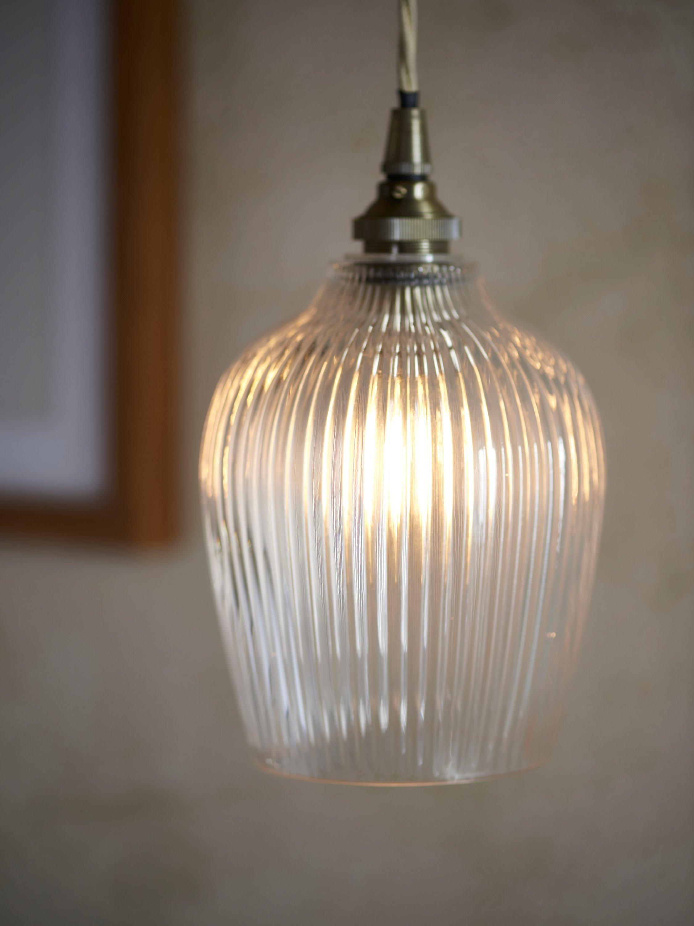 John Lewis Fulbrook clear glass ceiling shade, easy-fit, UK version