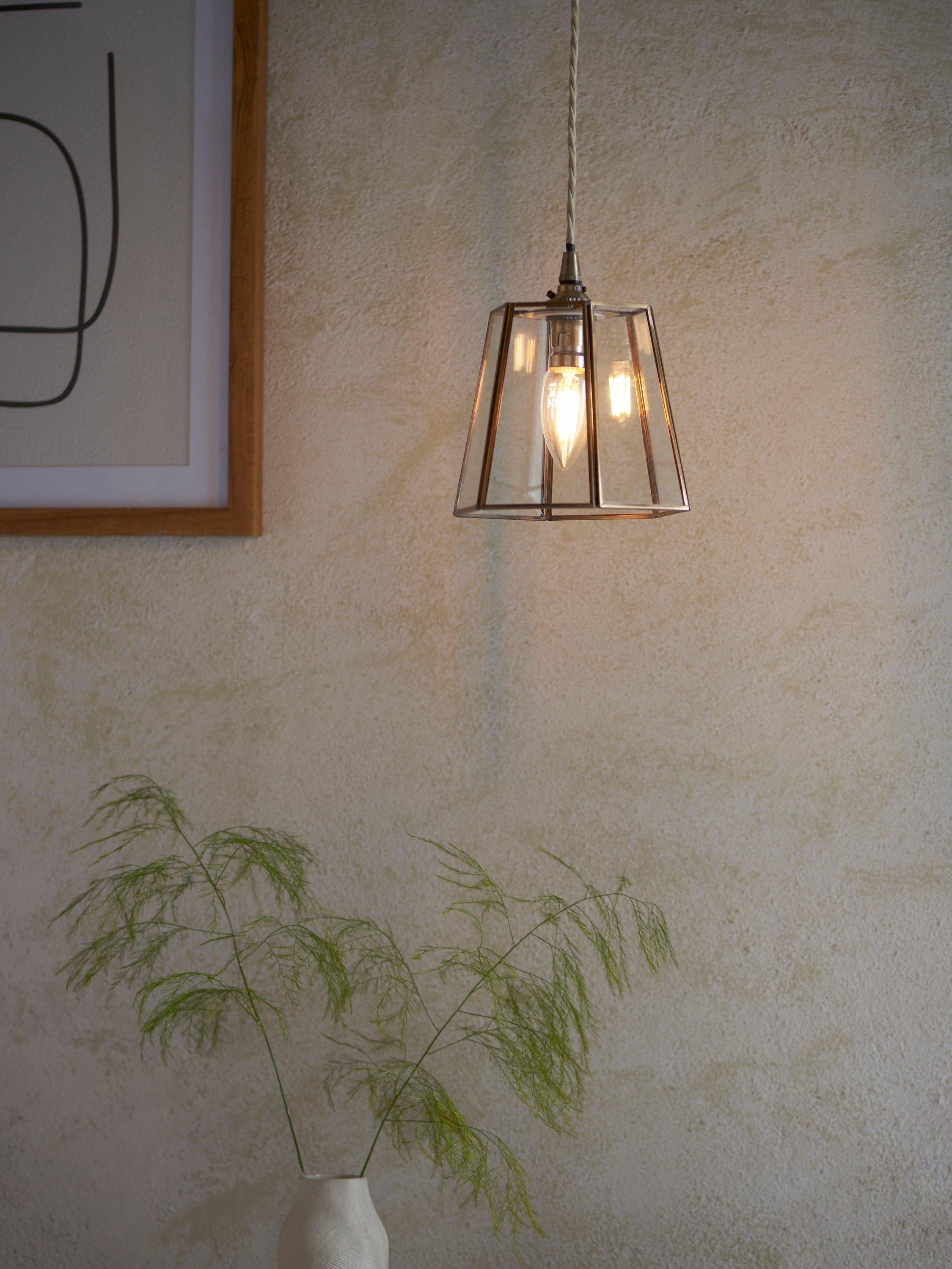 John Lewis brass lantern shade (British brand)