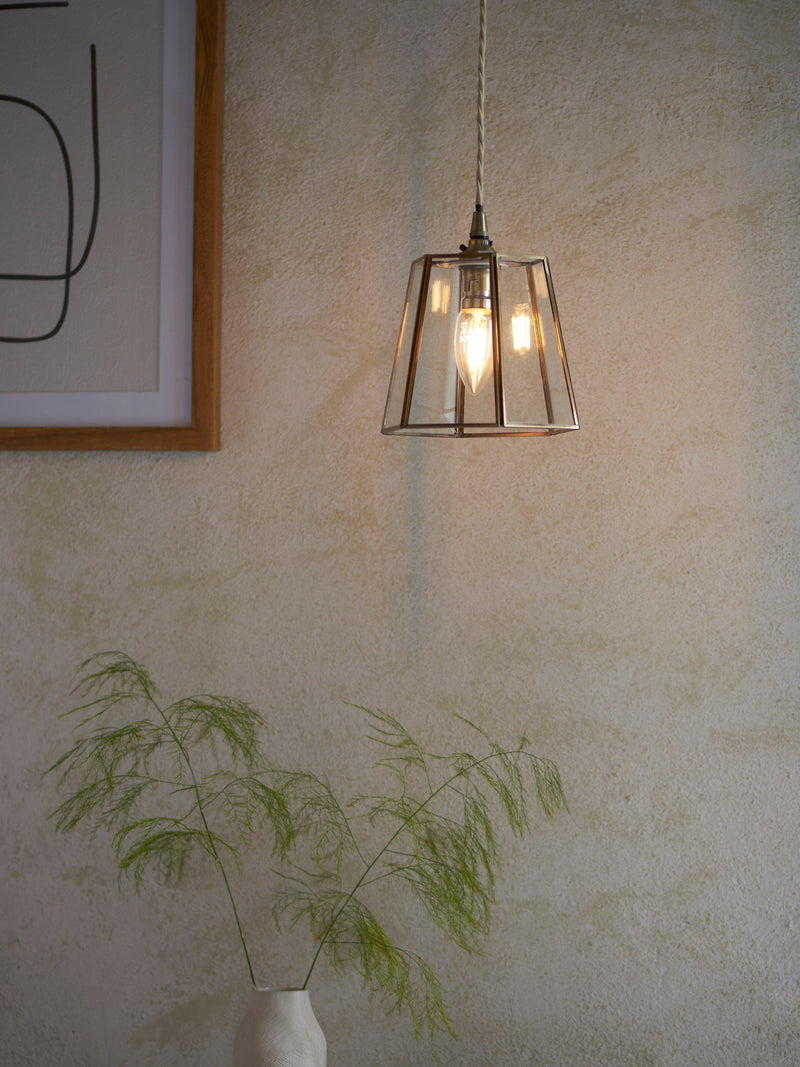 John Lewis brass lantern shade (British brand)