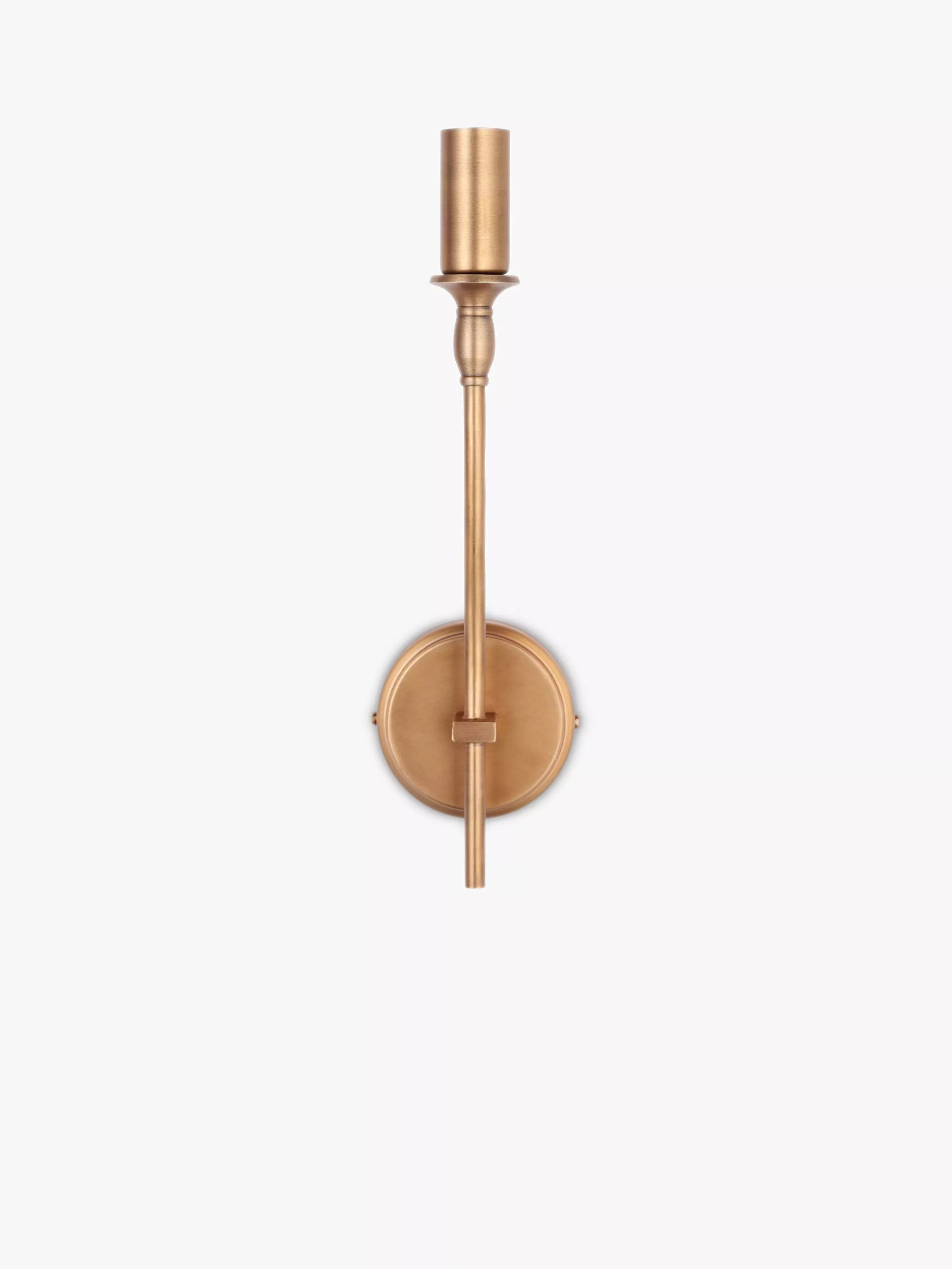 John Lewis Elk wall light fitting in matt antique brass, imported from the UK