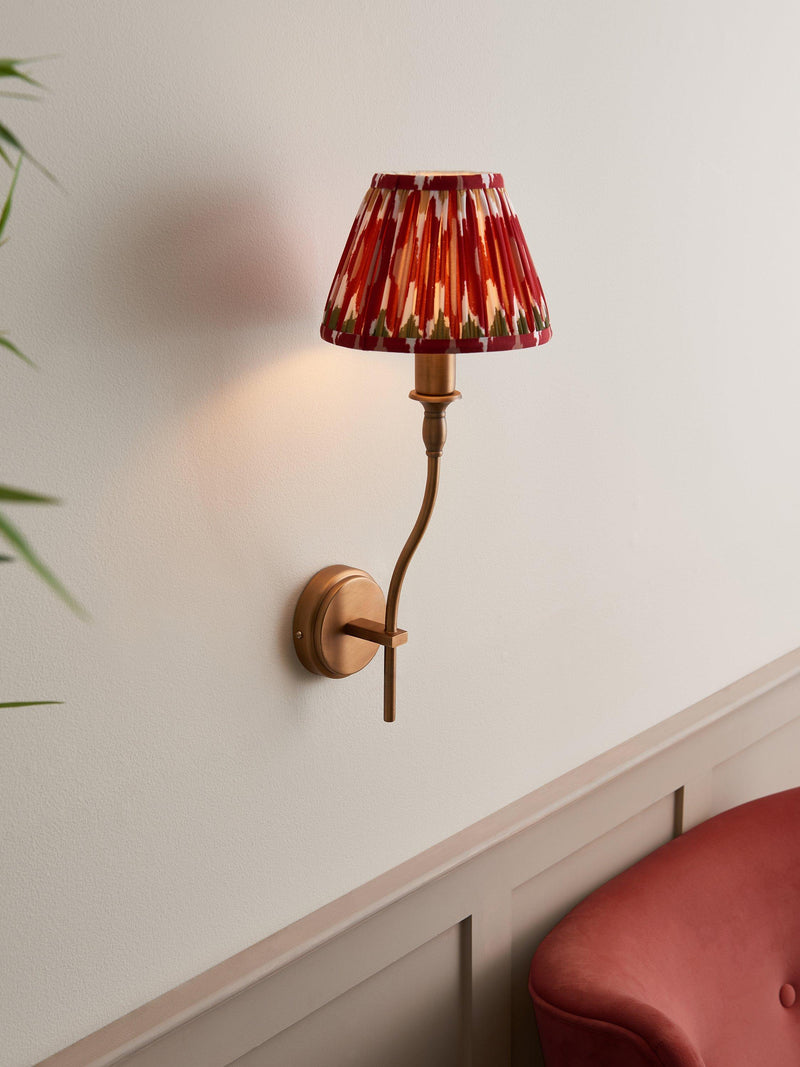 John Lewis Elk wall light fitting in matt antique brass, imported from the UK