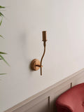 John Lewis Elk wall light fitting in matt antique brass, imported from the UK