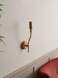John Lewis Elk wall light fitting in matt antique brass, imported from the UK