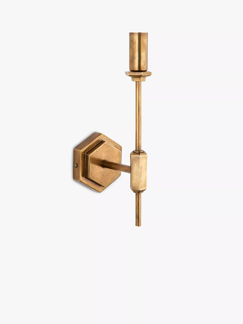 John Lewis hex wall light antique finish H31.5cm, imported from the UK