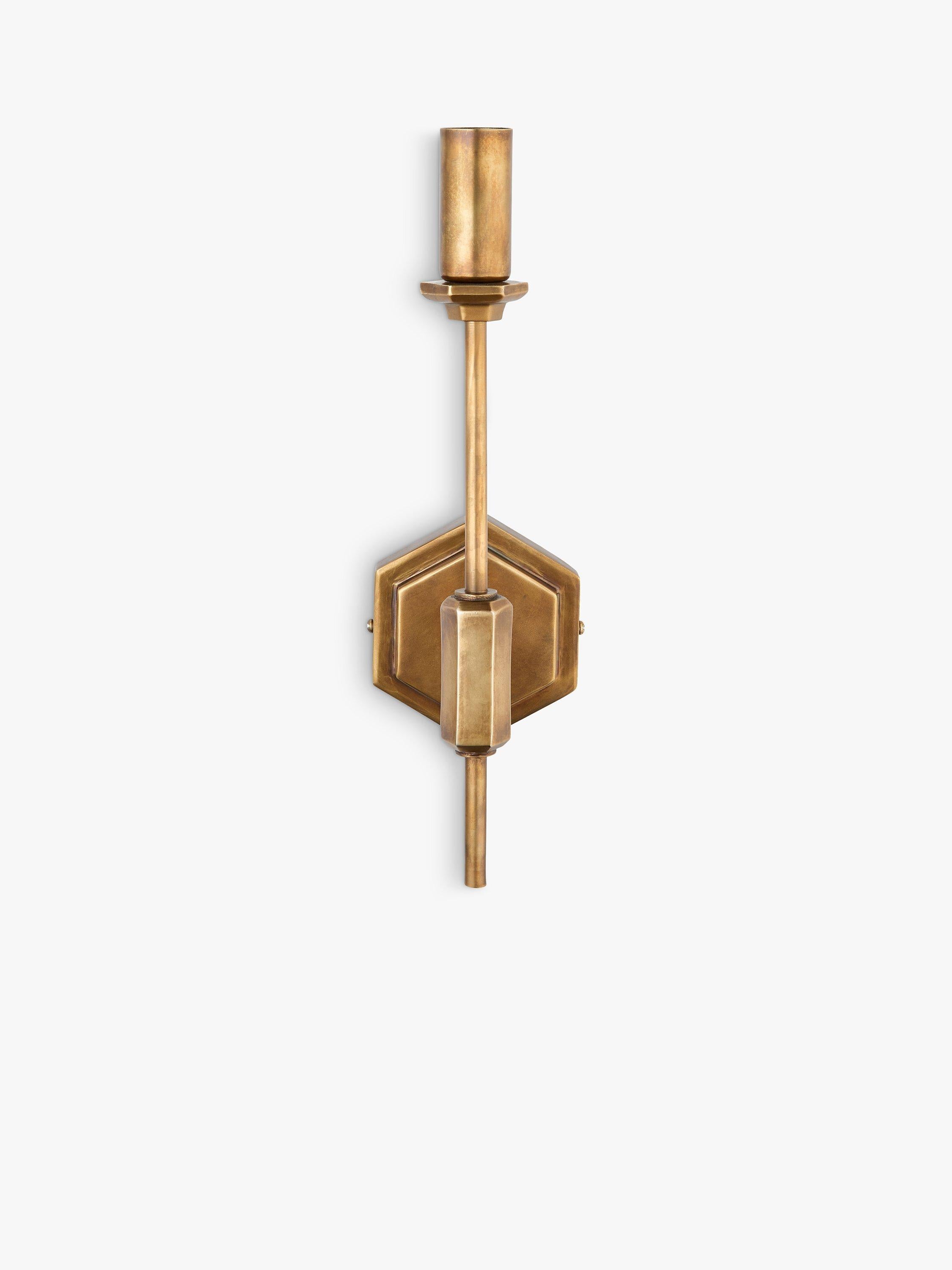 John Lewis hex wall light antique finish H31.5cm, imported from the UK