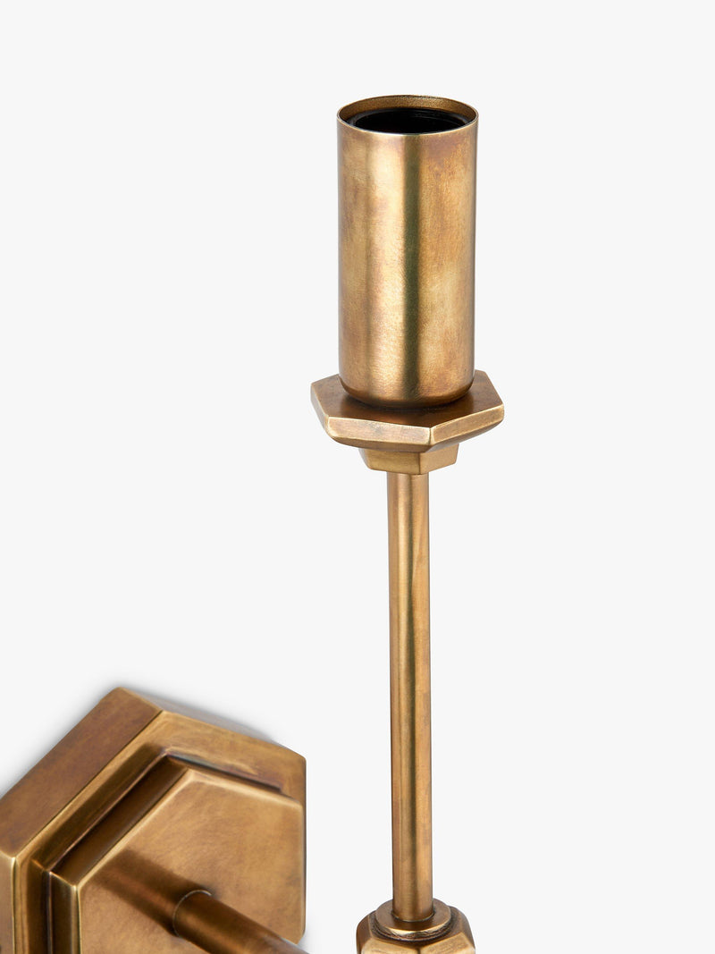 John Lewis hex wall light antique finish H31.5cm, imported from the UK