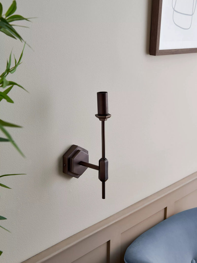 John Lewis hex wall light antique finish H31.5cm, imported from the UK