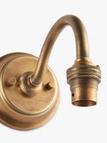 John Lewis Pompion swan neck wall light aged brass, imported from the UK