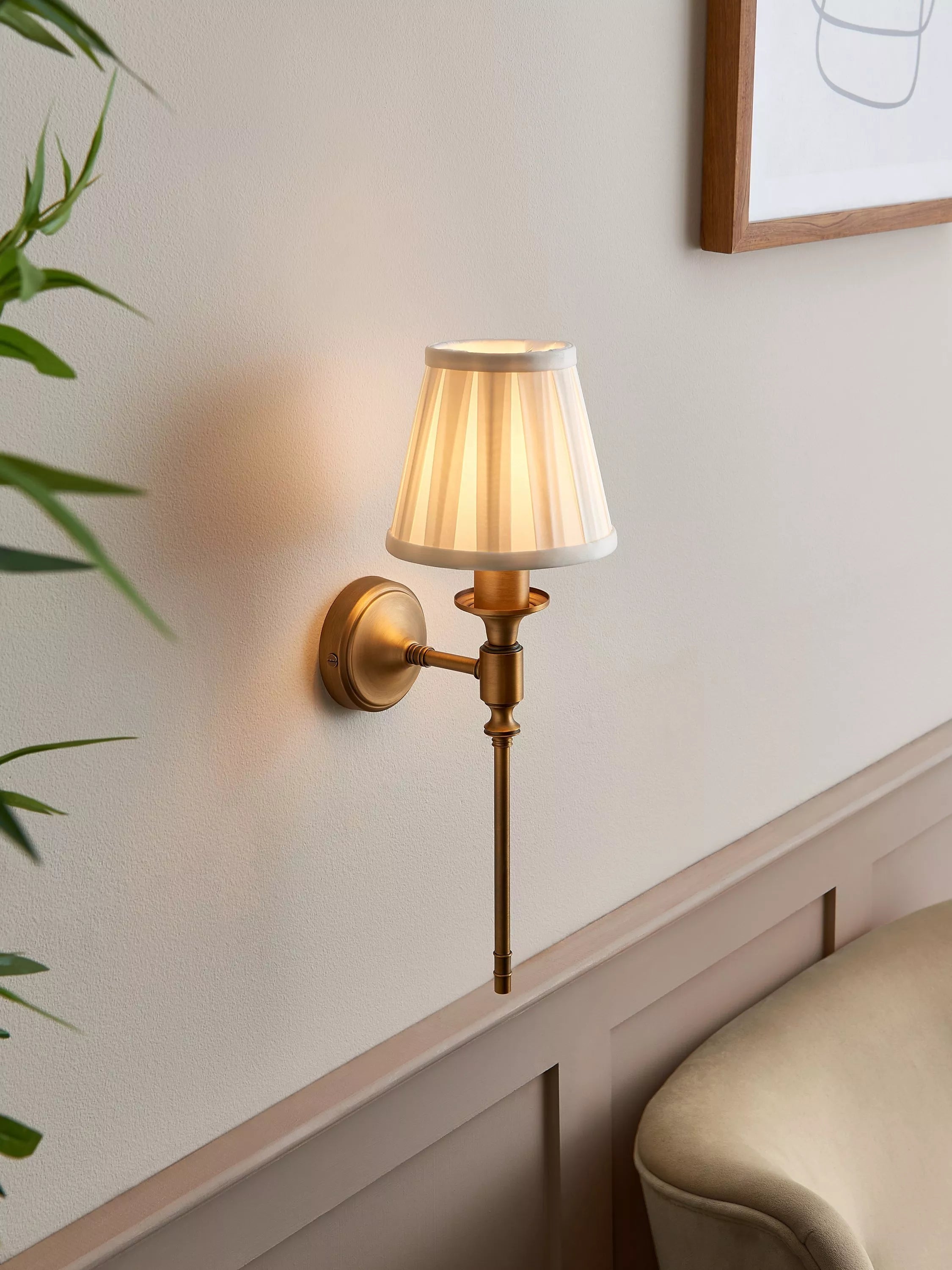 John Lewis Hart wall light antique brass, UK version