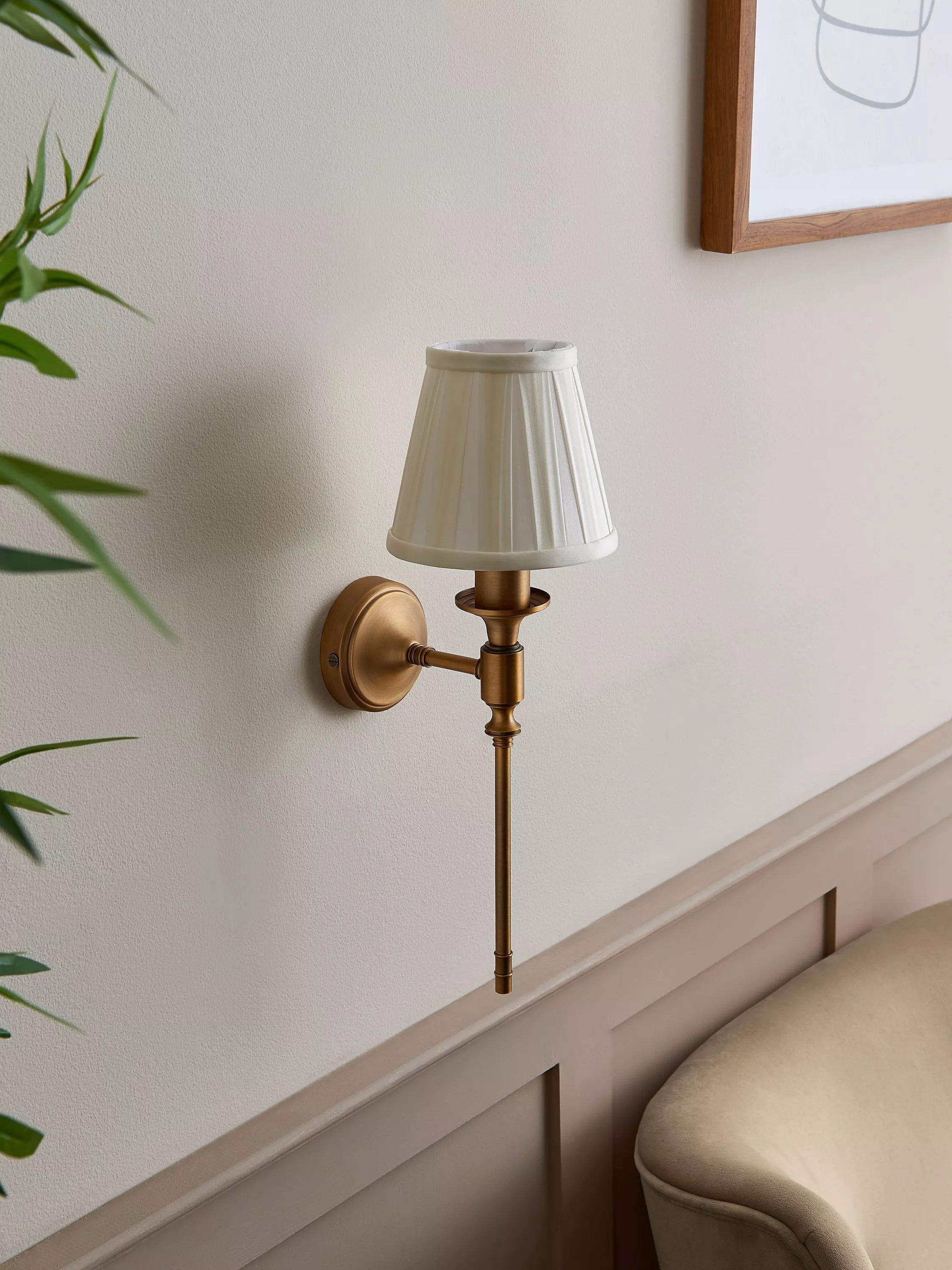 John Lewis Hart wall light antique brass, UK version