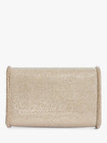 Dune London Bellini metallic fabric box clutch bag (British brand)