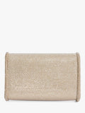 Dune London Bellini metallic fabric box clutch bag (British brand)