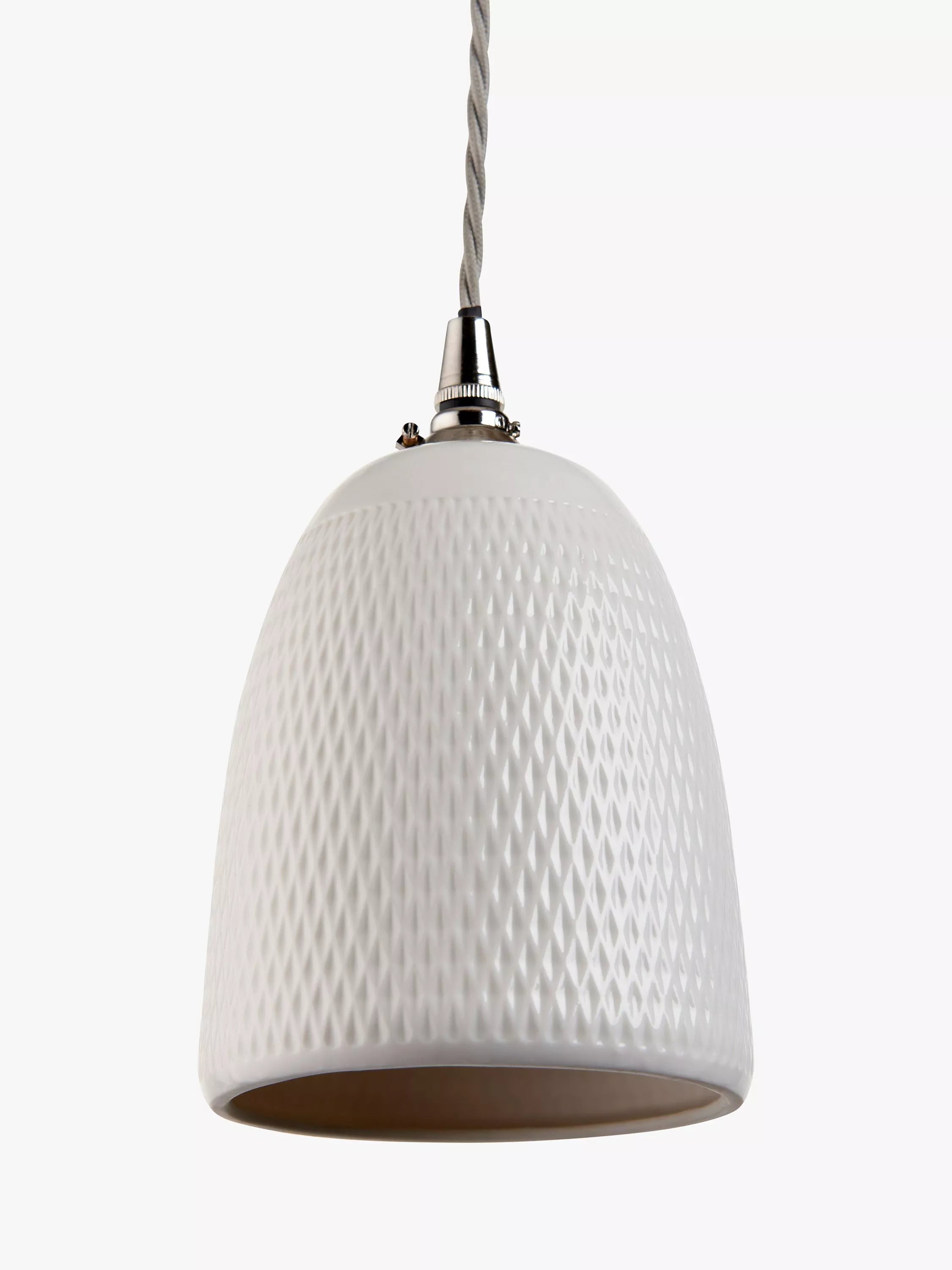 John Lewis textured porcelain lamp shade white (British brand)