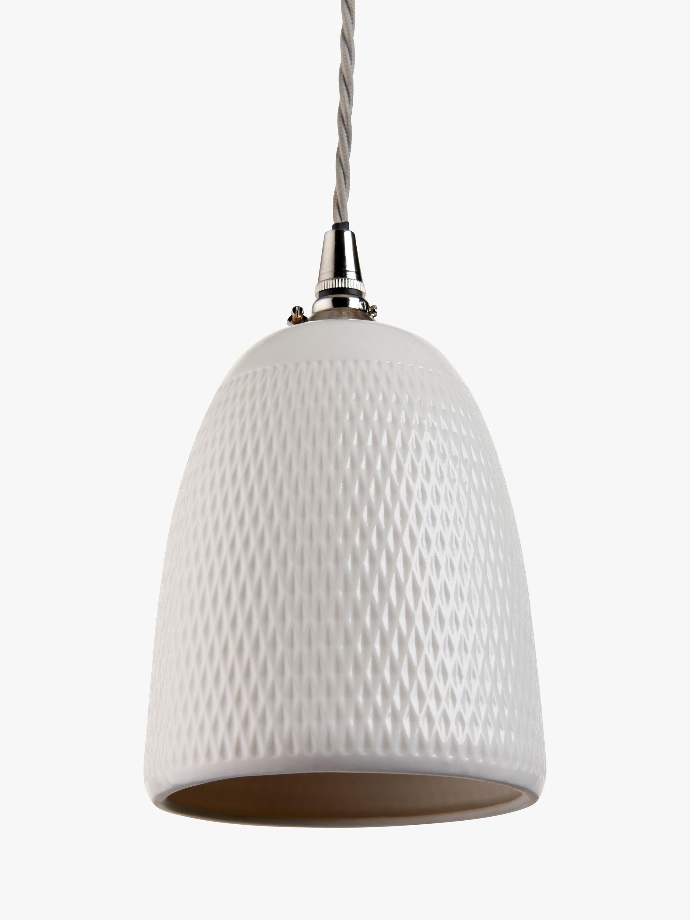 John Lewis textured porcelain lamp shade white (British brand)
