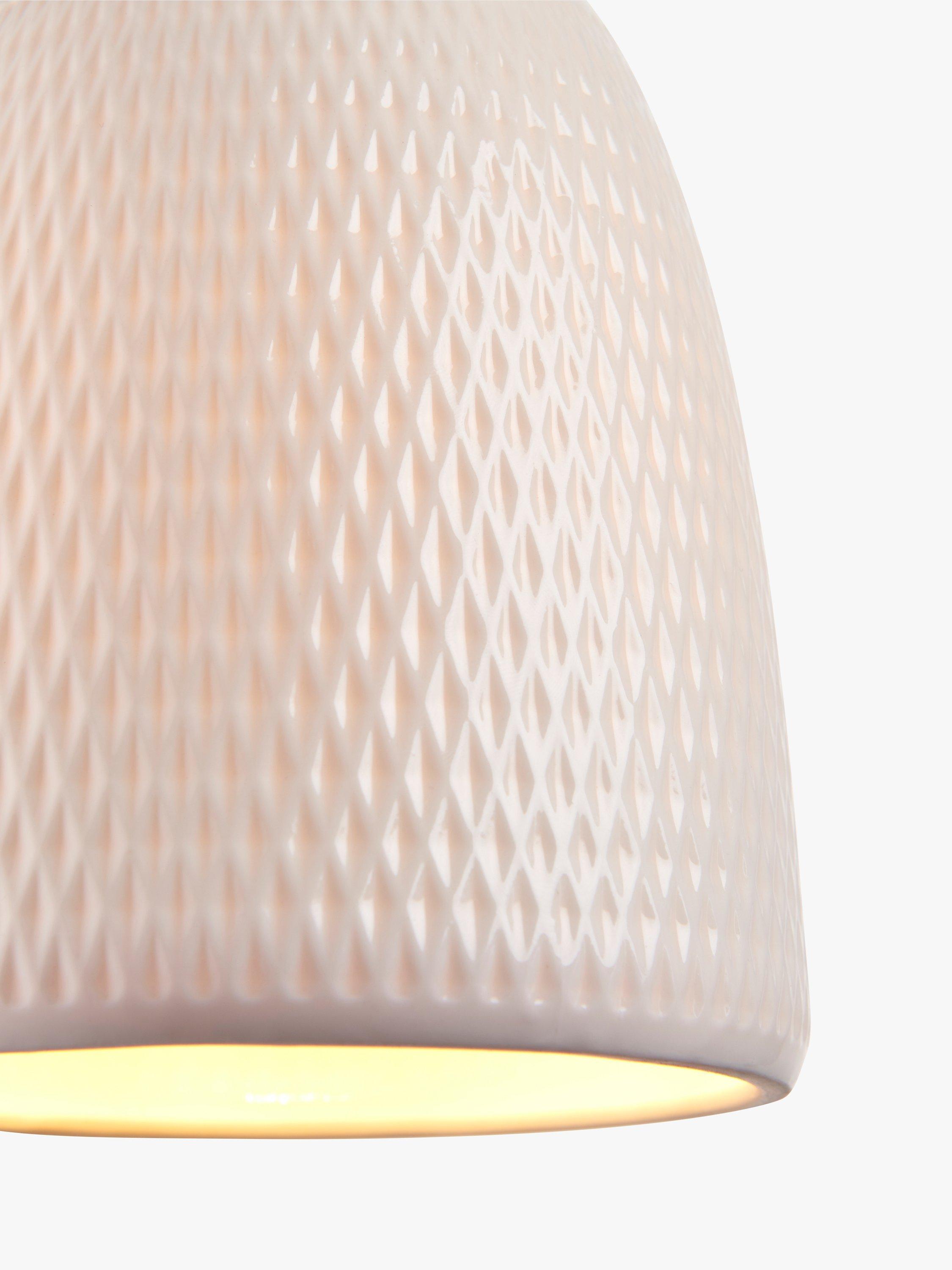 John Lewis textured porcelain lamp shade white (British brand)