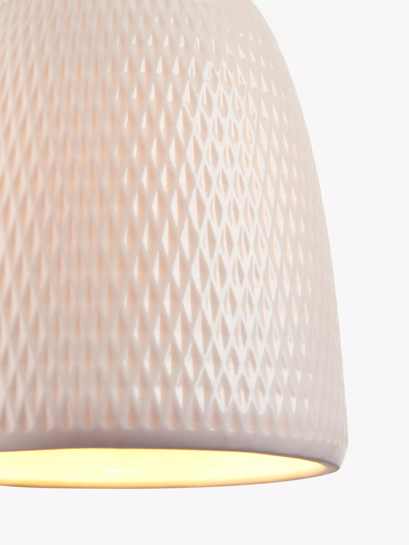 John Lewis textured porcelain lamp shade white (British brand)