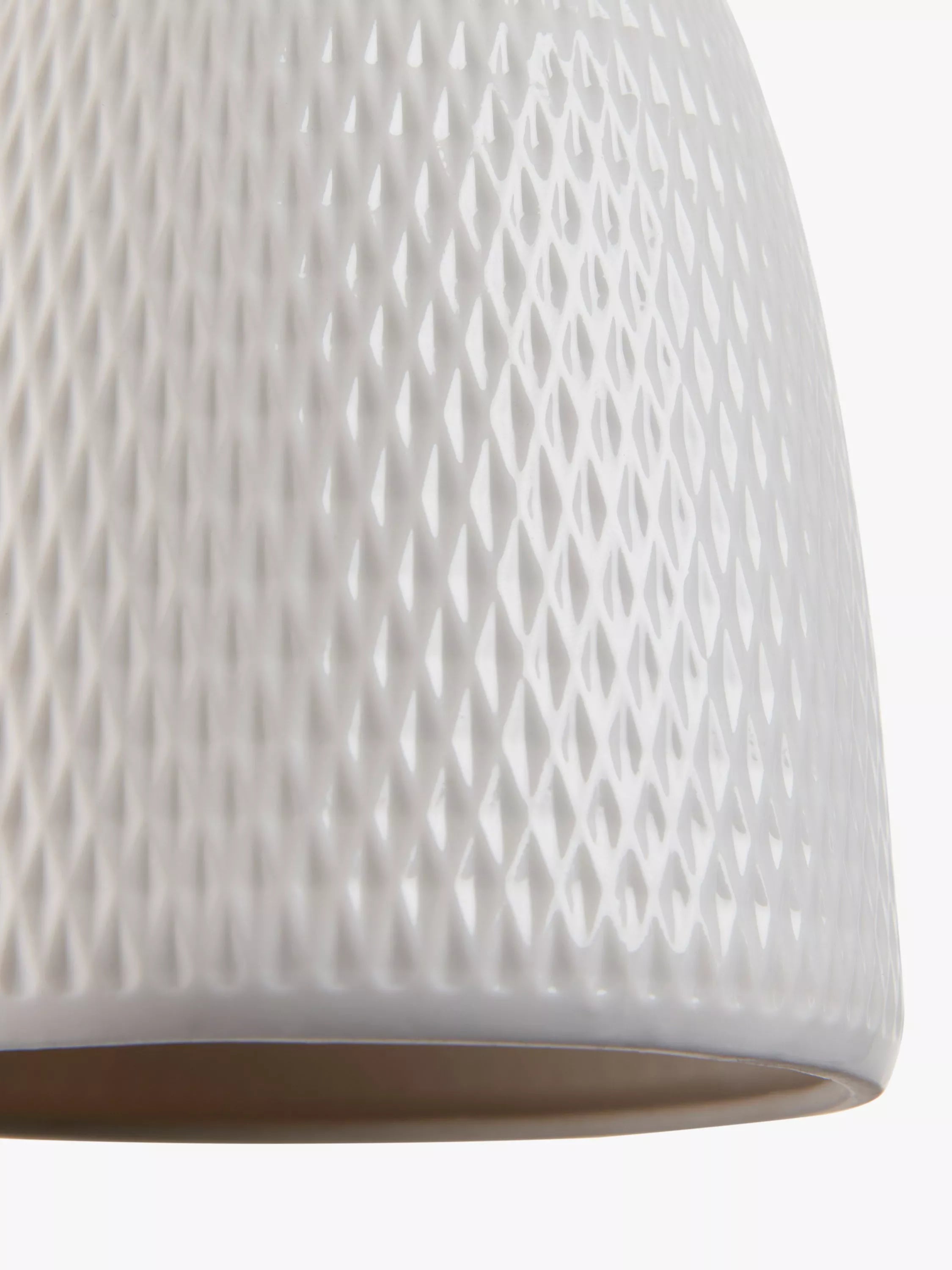 John Lewis textured porcelain lamp shade white (British brand)