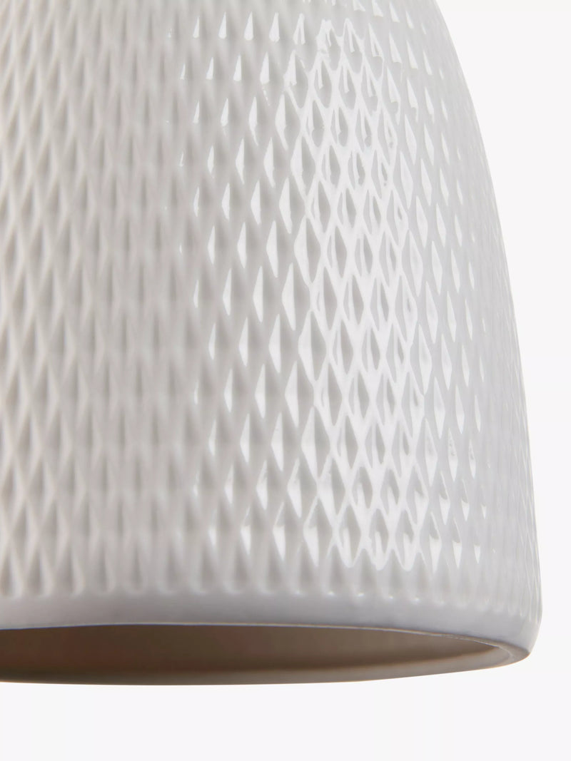 John Lewis textured porcelain lamp shade white (British brand)